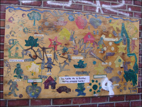 Map with children's names on it.  