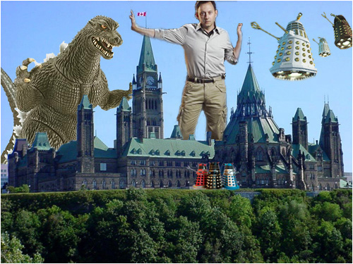 Benjamin Linus, with the help of Daleks and Godzilla, takes over Canada