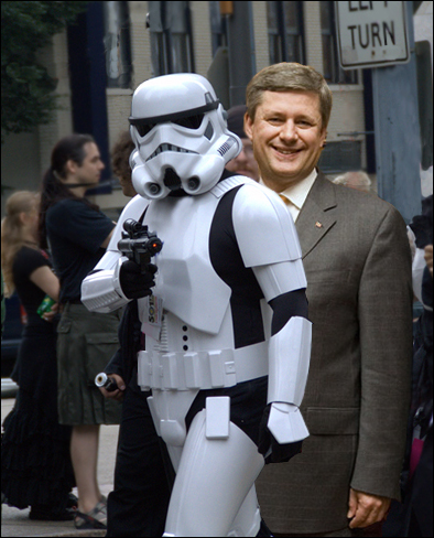 Stephen Harper and stormtrooper