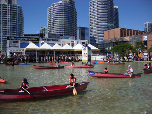 Canoeing lessons, Harbourfront, Canada Day 2010