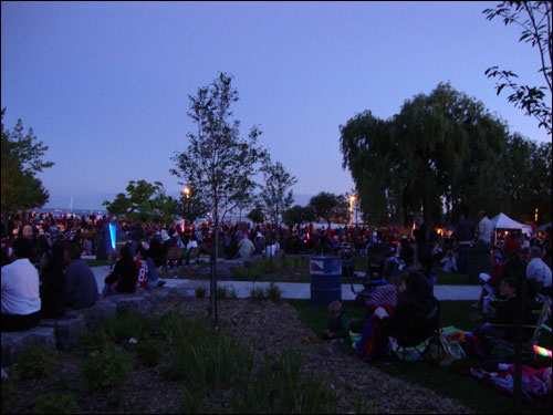 Waiting for the fireworks by Bronte Pier, Canada Day 2010