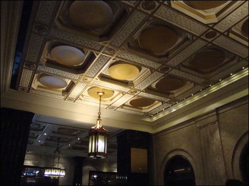 Canada Life foyer with gold leaf ceiling