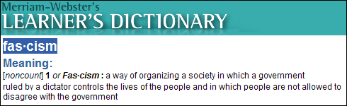 fascism definition Merriam-Webster
