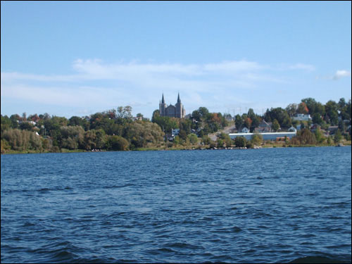 St. Ann's Church, Penetang,  from Georgian Bay, September 12, 2009