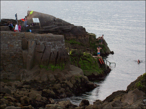 Swimmers at Sandycove, Dublin, May, 2008