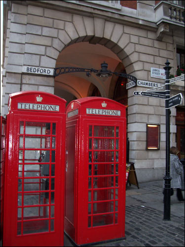 Covent Garden Phone Booths, December 8, 2008
