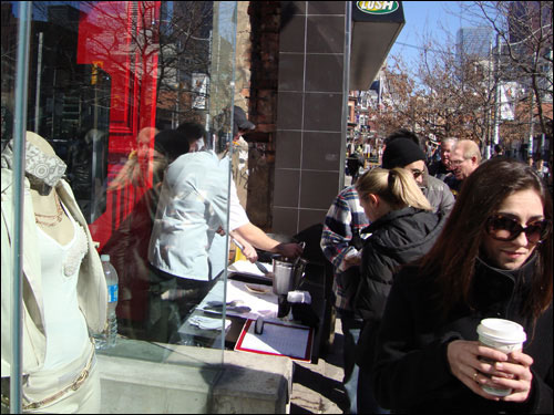 Free food on Queen Street