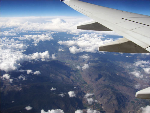 The flight from Vancouver to Toronto